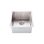 450x450mm Handmade Stainless Steel Undermount / Topmount Kitchen Laundry Sink with Waste V63-846401