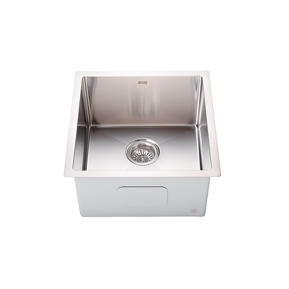 450x450mm Handmade Stainless Steel Undermount / Topmount Kitchen Laundry Sink with Waste V63-846401