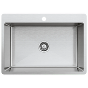 700x500mm Handmade Stainless Steel Undermount / Topmount Kitchen Laundry Sink with Waste V63-846471