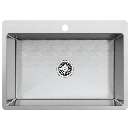 700x500mm Handmade Stainless Steel Undermount / Topmount Kitchen Laundry Sink with Waste V63-846471