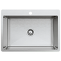 700x500mm Handmade Stainless Steel Undermount / Topmount Kitchen Laundry Sink with Waste V63-846471