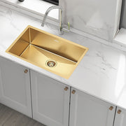 700x450mm Handmade Stainless Steel Undermount / Topmount Kitchen Laundry Sink with Waste V63-846491