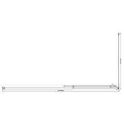 150mm Adjustable (2000x920mm) Single Door Corner Sliding Glass Shower Screen in Chrome V63-846571