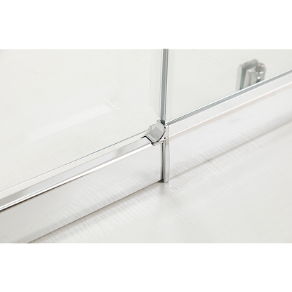 150mm Adjustable (2000x800mm) Single Door Corner Sliding Glass Shower Screen in Chrome V63-846631