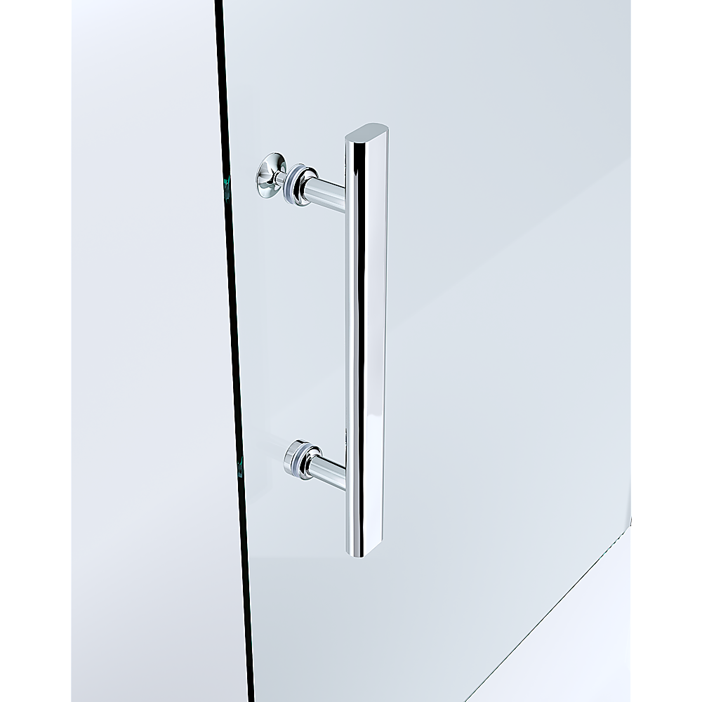 150mm Adjustable (2000x800mm) Single Door Corner Sliding Glass Shower Screen in Chrome V63-846651