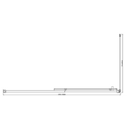 150mm Adjustable (1700x800mm) Single Door Corner Sliding Glass Shower Screen in Black V63-846761