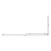 150mm Adjustable (2000x800mm) Single Door Corner Sliding Glass Shower Screen in Black V63-846771