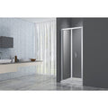 130-140cm Adjustable Wall to Wall Sliding Glass Shower Door in Chrome V63-846931