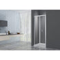 140-150cm Adjustable Wall to Wall Sliding Glass Shower Door in Chrome V63-846941