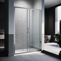 170-185cm Adjustable Wall to Wall Sliding Glass Shower Door in Chrome V63-847091