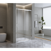 155-170cm Adjustable Wall to Wall Sliding Glass Shower Door in Chrome V63-847111