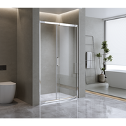 155-170cm Adjustable Wall to Wall Sliding Glass Shower Door in Chrome V63-847111