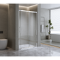 155-170cm Adjustable Wall to Wall Sliding Glass Shower Door in Chrome V63-847141