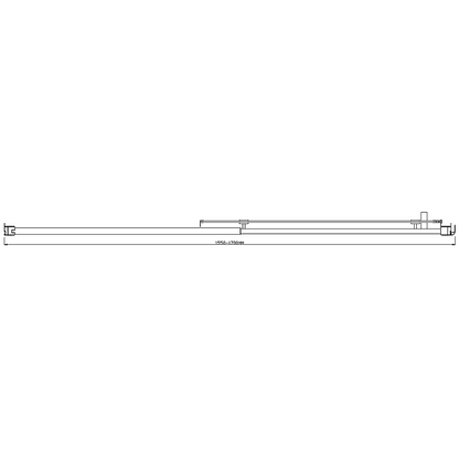 155-170cm Adjustable Wall to Wall Sliding Glass Shower Door in Chrome V63-847141