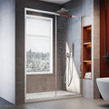 170-185cm Adjustable Wall to Wall Sliding Glass Shower Door in Chrome V63-847151