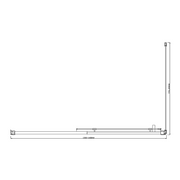 Adjustable 1400x800mm Single Door Corner Sliding Glass Shower Screen in Chrome V63-847601