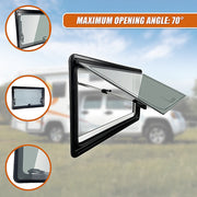 RV Caravan Camper Van Hinged Push Out Window Motorhome Exit Window 900mm x 500mm V63-847631