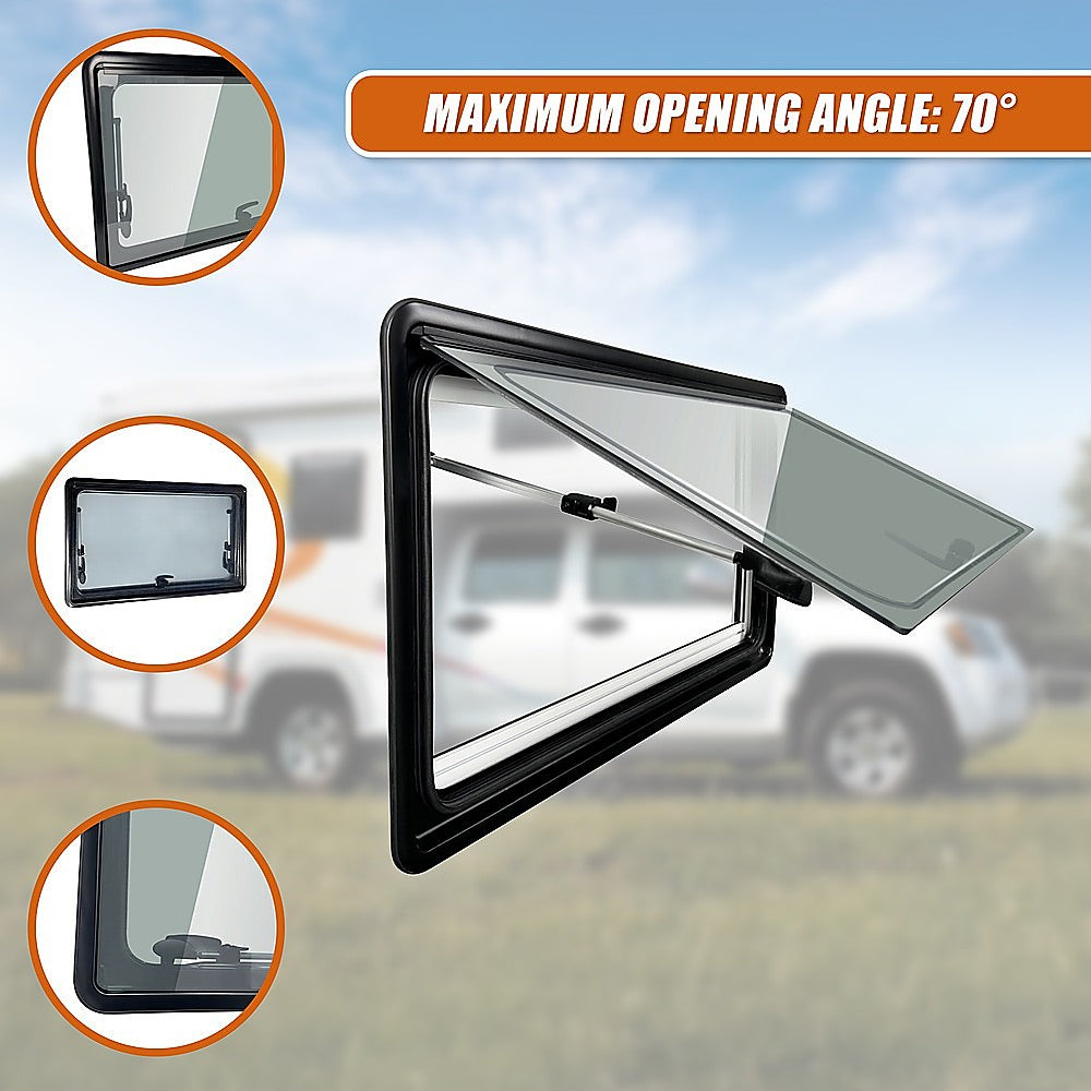RV Caravan Camper Van Hinged Push Out Window Motorhome Exit Window 900mm x 500mm V63-847631