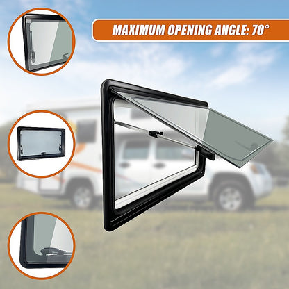 RV Caravan Camper Van Hinged Push Out Window Motorhome Exit Window 900mm x 500mm V63-847631