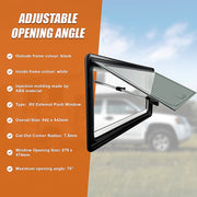 RV Caravan Camper Van Hinged Push Out Window Motorhome Exit Window 900mm x 500mm V63-847631