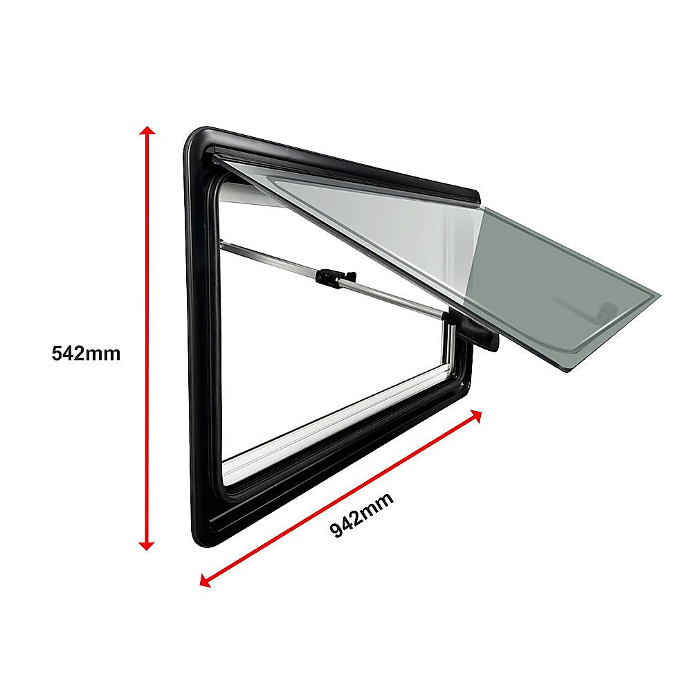 RV Caravan Camper Van Hinged Push Out Window Motorhome Exit Window 900mm x 500mm V63-847631
