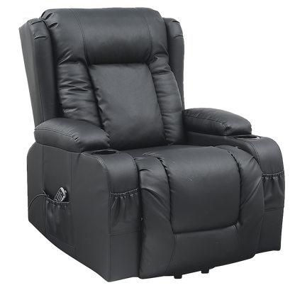 Lift Heated Leather Recliner Electric Massage Chair with USB port V63-847651