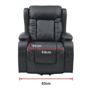 Lift Heated Leather Recliner Electric Massage Chair with USB port V63-847651