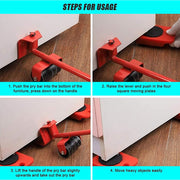 4 X All-purpose Dolly Plastic Heavy Duty Furniture Mover Slider Set V63-847671