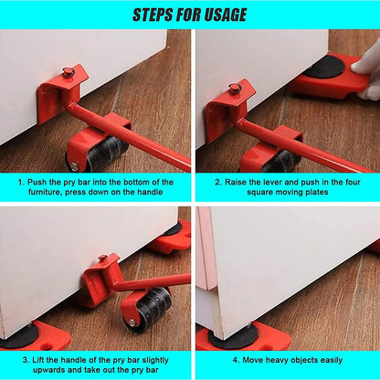 4 X All-purpose Dolly Plastic Heavy Duty Furniture Mover Slider Set V63-847671