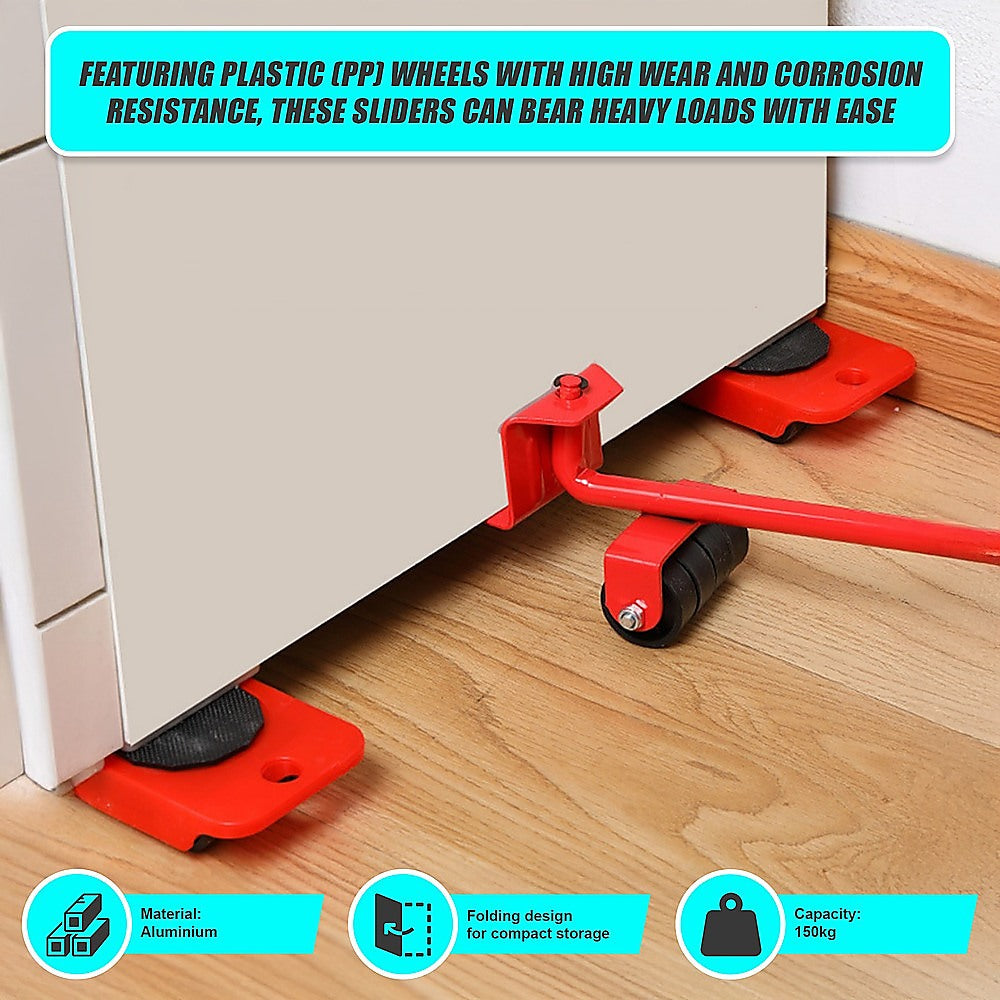 4 X All-purpose Dolly Plastic Heavy Duty Furniture Mover Slider Set V63-847671