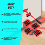 4 X All-purpose Dolly Plastic Heavy Duty Furniture Mover Slider Set V63-847671