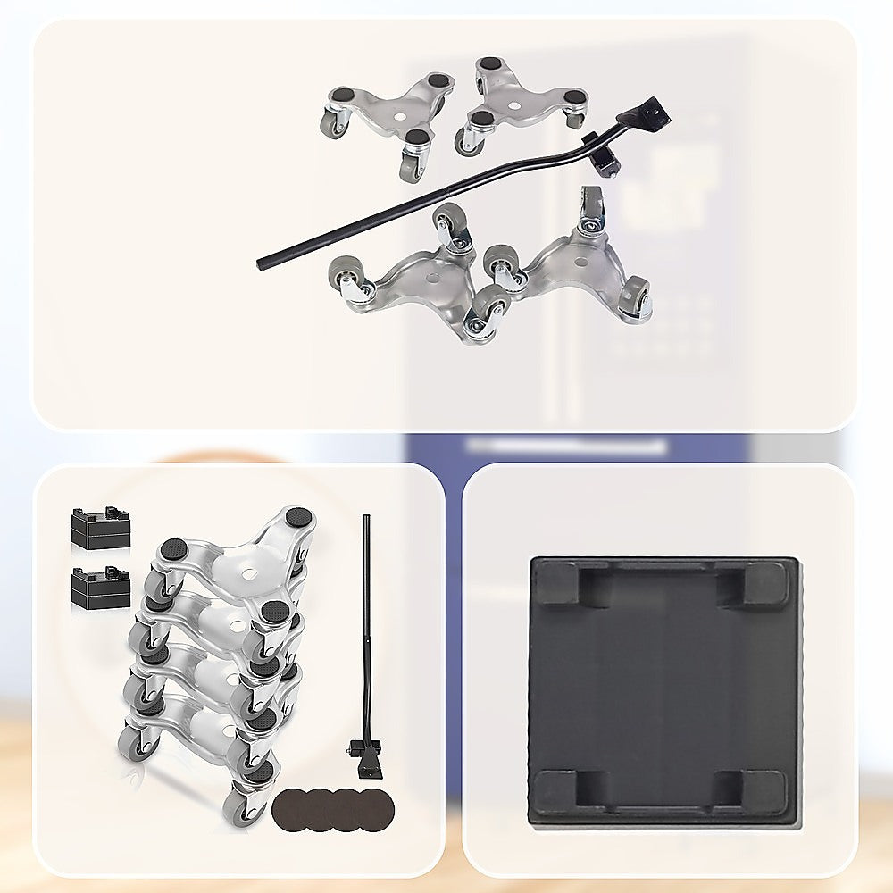 4 X All-purpose Dolly Metal Heavy Duty Furniture Mover Slider Set V63-847681
