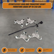 4 X All-purpose Dolly Metal Heavy Duty Furniture Mover Slider Set V63-847681