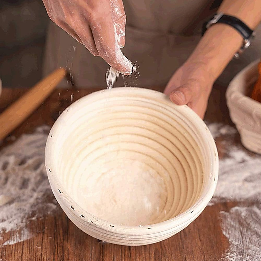 2 x 9" Sourdough Bread Proofing Set Bread Making Kit Round Bowls V63-847701