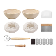 2 x 9" Sourdough Bread Proofing Set Bread Making Kit Round Bowls V63-847701