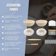 2 x 9" Sourdough Bread Proofing Set Bread Making Kit Round Bowls V63-847701
