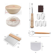 2 x 9" Sourdough Bread Proofing Set Bread Making Kit Round Bowls V63-847701
