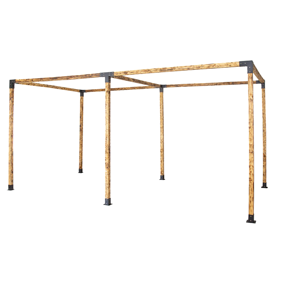 Roof Pergola Gazebo Shed Matte Black Steel Brackets DIY Kits V63-847731