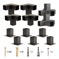 Roof Pergola Gazebo Shed Matte Black Steel Brackets DIY Kits V63-847731