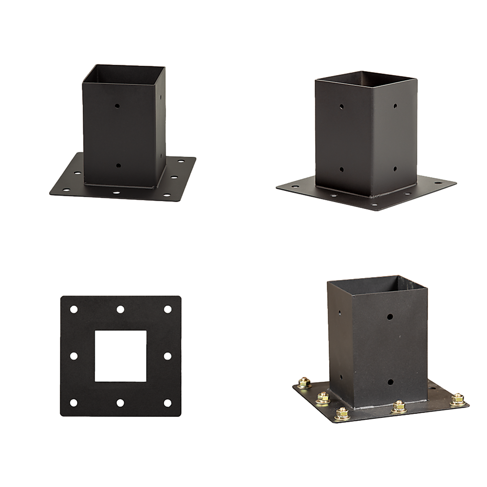 Roof Pergola Gazebo Shed Matte Black Steel Brackets DIY Kits V63-847731