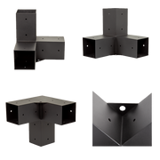 Roof Pergola Gazebo Shed Matte Black Steel Brackets DIY Kits V63-847731