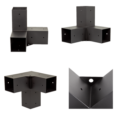 Roof Pergola Gazebo Shed Matte Black Steel Brackets DIY Kits V63-847731