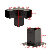 Roof Pergola Gazebo Shed Matte Black Steel Brackets DIY Kits V63-847731