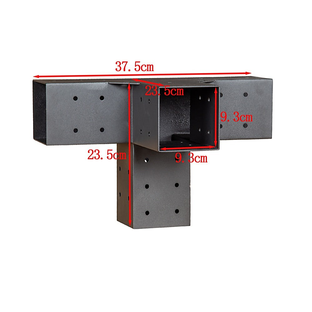 Roof Pergola Gazebo Shed Matte Black Steel Brackets DIY Kits V63-847731