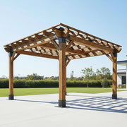 Roof Pergola Gazebo Shed Matte Black Steel Brackets DIY Kits V63-847731