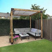 Roof Pergola Gazebo Shed Matte Black Steel Brackets DIY Kits V63-847741
