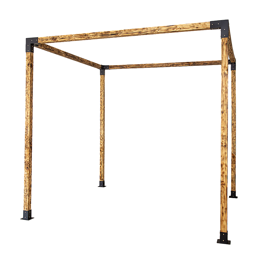 Roof Pergola Gazebo Shed Matte Black Steel Brackets DIY Kits V63-847741