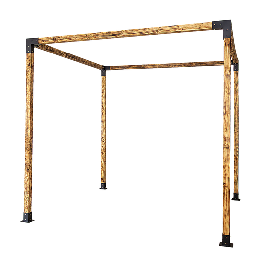 Roof Pergola Gazebo Shed Matte Black Steel Brackets DIY Kits V63-847741