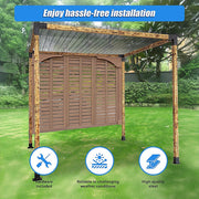 Roof Pergola Gazebo Shed Matte Black Steel Brackets DIY Kits V63-847741