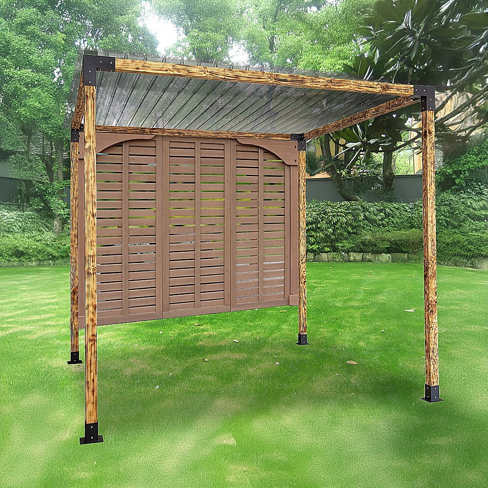 Roof Pergola Gazebo Shed Matte Black Steel Brackets DIY Kits V63-847741